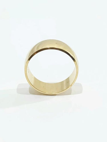 Bague 51 Alliance femme large en or jaune 18 carats 58 Facettes 2858/1