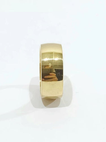 Bague 51 Alliance femme large en or jaune 18 carats 58 Facettes 2858/1