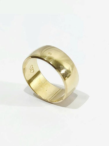 Bague 51 Alliance femme large en or jaune 18 carats 58 Facettes 2858/1