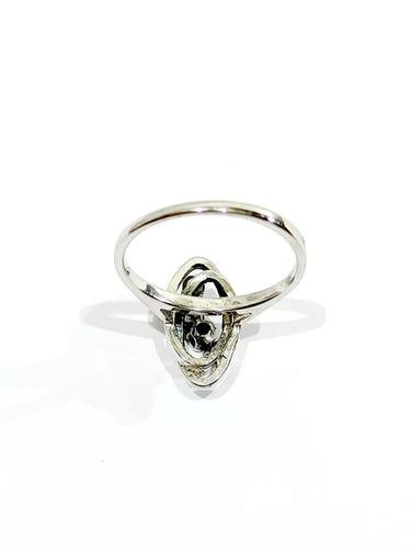 Bague 52 Bague en or blanc 18 carats avec diamants et saphirs 58 Facettes 1694/1