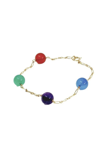 Bracelet Bracelet en or jaune 18 carats à perles fantaisie 58 Facettes