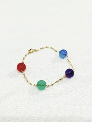 Bracelet Bracelet en or jaune 18 carats à perles fantaisie 58 Facettes