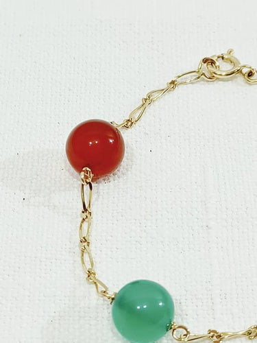 Bracelet Bracelet en or jaune 18 carats à perles fantaisie 58 Facettes
