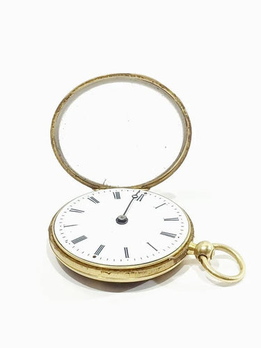 Montre Montre gousset femme en or jaune 18 carats, émail et diamants 58 Facettes