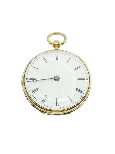 Montre Montre gousset femme en or jaune 18 carats, émail et diamants 58 Facettes