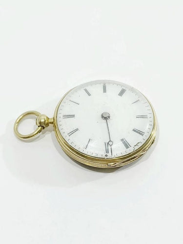 Montre Montre gousset femme en or jaune 18 carats, émail et diamants 58 Facettes
