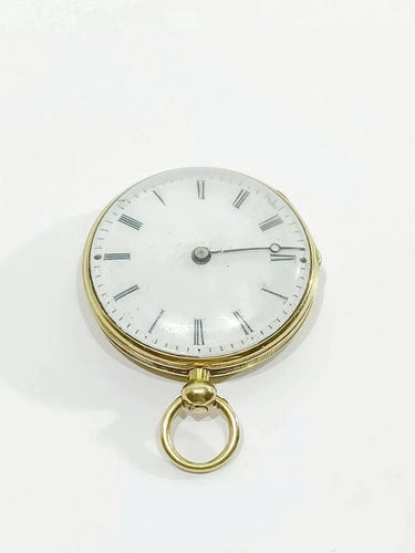 Montre Montre gousset femme en or jaune 18 carats, émail et diamants 58 Facettes