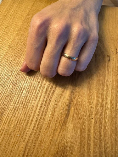 Bague 54 Alliance incurvée - Bague en or rose 18 carats 58 Facettes