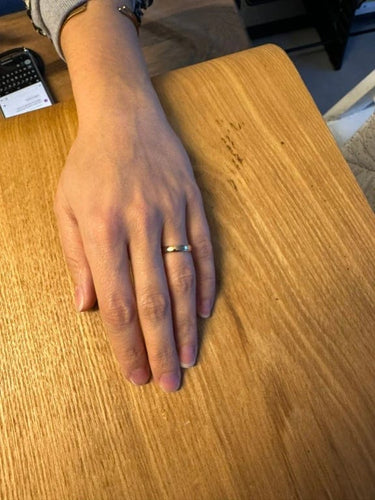 Bague 54 Alliance incurvée - Bague en or rose 18 carats 58 Facettes