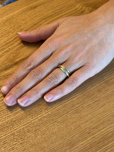 Bague 56 Bague trois ors en or 18 carats 58 Facettes