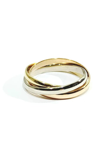 Bague 56 Bague trois ors en or 18 carats 58 Facettes
