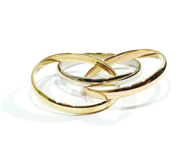 Bague 56 Bague trois ors en or 18 carats 58 Facettes
