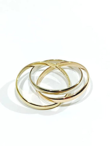 Bague 56 Bague trois ors en or 18 carats 58 Facettes