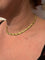 Collier Collier en or jaune 18 carats à mailles lisses et sablées 58 Facettes