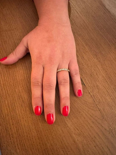 Bague 66.5 Alliance - Bague en or champagne 18 carats et diamants 58 Facettes