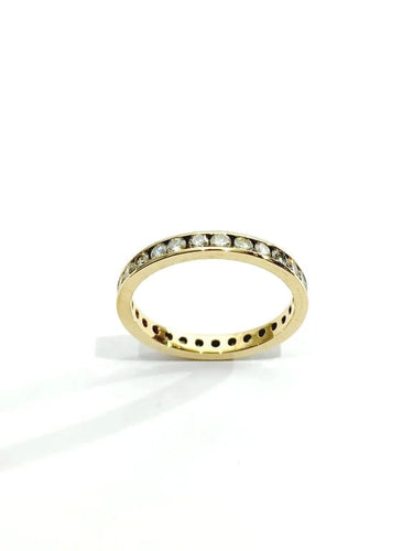 Bague 66.5 Alliance - Bague en or champagne 18 carats et diamants 58 Facettes