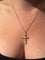 Pendentif Pendentif croix ajourée en or jaune 18 carats 58 Facettes