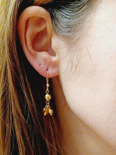 Boucles d'oreilles Boucles d’oreilles pendantes en or jaune 18 carats et perles 58 Facettes