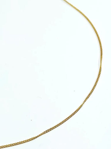 Collier Chaîne maille gourmette en or rose 18 carats 58 Facettes