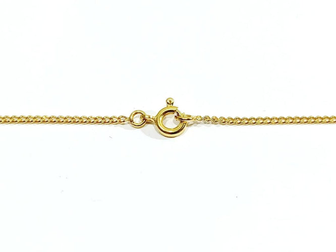 Collier Chaîne maille gourmette en or rose 18 carats 58 Facettes