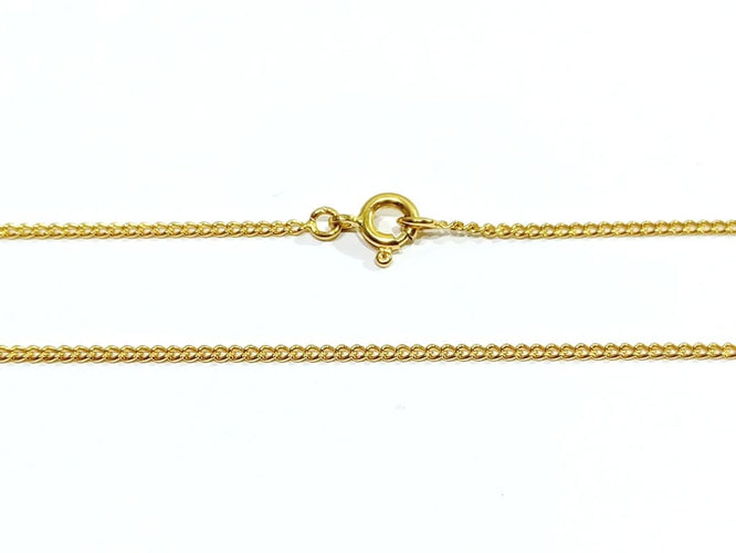 Collier Chaîne maille gourmette en or rose 18 carats 58 Facettes