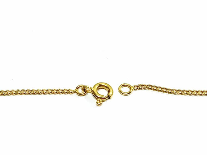 Collier Chaîne maille gourmette en or rose 18 carats 58 Facettes