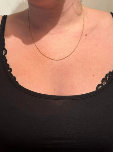 Collier Chaîne maille gourmette en or rose 18 carats 58 Facettes