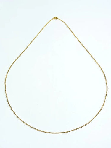 Collier Chaîne maille gourmette en or rose 18 carats 58 Facettes
