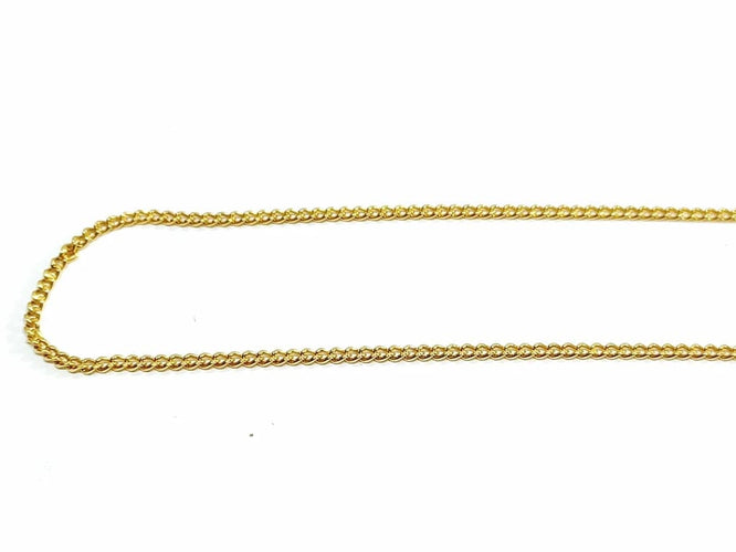 Collier Chaîne maille gourmette en or rose 18 carats 58 Facettes