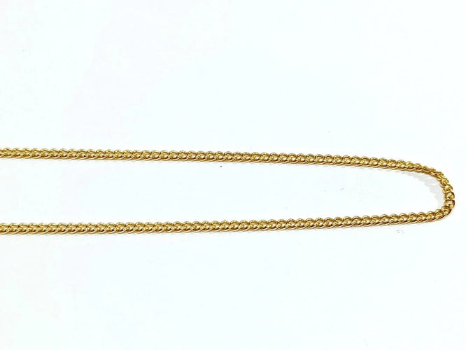 Collier Chaîne maille gourmette en or rose 18 carats 58 Facettes