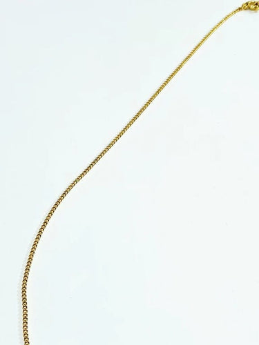 Collier Chaîne maille gourmette en or rose 18 carats 58 Facettes