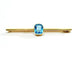Broche Broche en or jaune 18 carats avec pierre synthétique bleue 58 Facettes