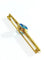 Broche Broche en or jaune 18 carats avec pierre synthétique bleue 58 Facettes