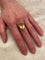 Bague 53.5 Bague en or rose 18 carats avec citrine 58 Facettes