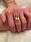 Bague 53.5 Bague en or rose 18 carats avec citrine 58 Facettes