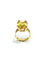 Bague 53.5 Bague en or rose 18 carats avec citrine 58 Facettes