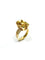 Bague 53.5 Bague en or rose 18 carats avec citrine 58 Facettes