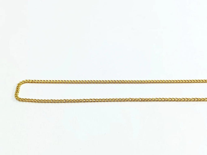 Collier Chaîne gourmette en or rose 18 carats 58 Facettes