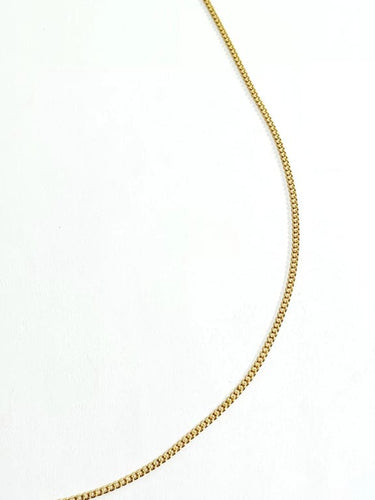 Collier Chaîne gourmette en or rose 18 carats 58 Facettes