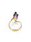 Bague 56 Bague en or rose 18 carats à améthyste ovale 58 Facettes