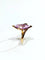 Bague 56 Bague en or rose 18 carats à améthyste ovale 58 Facettes