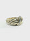 Bague 54 Bague en or jaune et blanc 18 carats à 7 diamants 58 Facettes