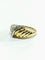 Bague 54 Bague en or jaune et blanc 18 carats à 7 diamants 58 Facettes