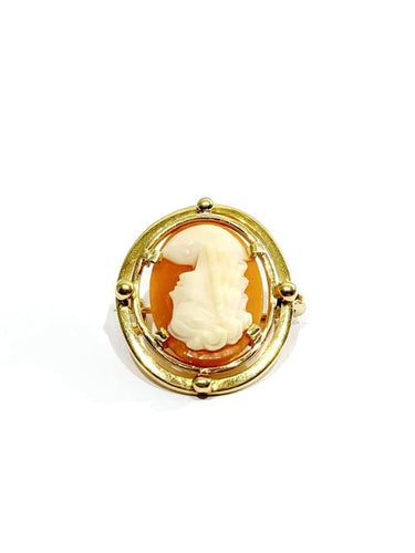 Broche Broche camée sur coquillage en or jaune 58 Facettes