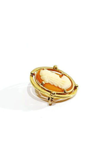 Broche Broche camée sur coquillage en or jaune 58 Facettes