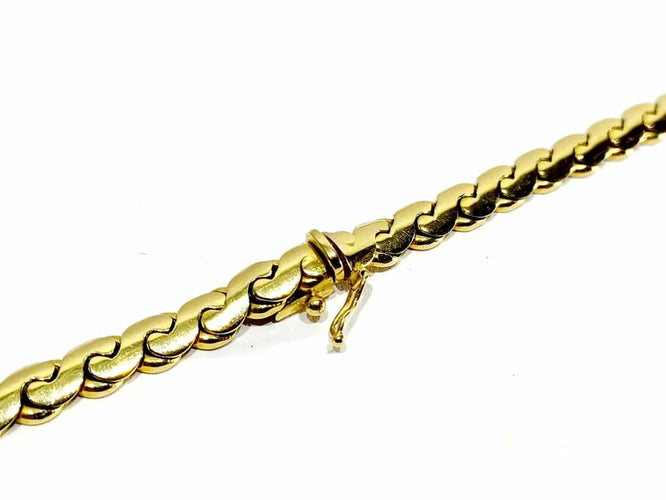 Collier Collier en or jaune 18 carats, mailles haricot 58 Facettes