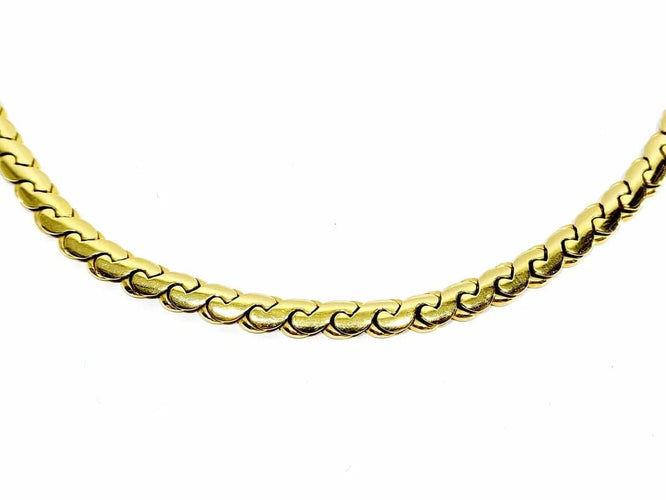 Collier Collier en or jaune 18 carats, mailles haricot 58 Facettes