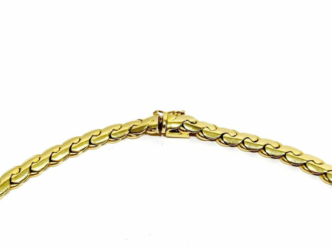Collier Collier en or jaune 18 carats, mailles haricot 58 Facettes