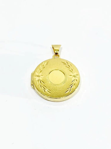Pendentif Pendentif porte-photo rond en or jaune 18 carats 58 Facettes