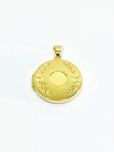 Pendentif Pendentif porte-photo rond en or jaune 18 carats 58 Facettes